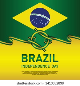 Brazil independence day vector template. Design for banner, greeting cards or print.