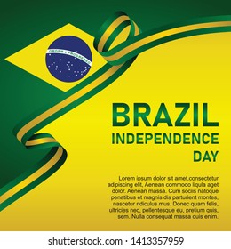 Brazil independence day vector template. Design for banner, greeting cards or print.