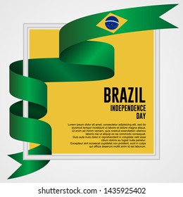 Brazil independence day vector template. Design for banner, greeting cards or print.