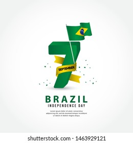 Brazil independence day vector template. 7th september. Design for banner, greeting cards or print.