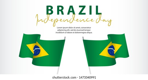 Brazil independence day vector template. Design for banner; greeting cards or print. welcome to India