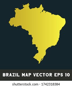 Brasilien isolierte Vektorkarte Silhouette