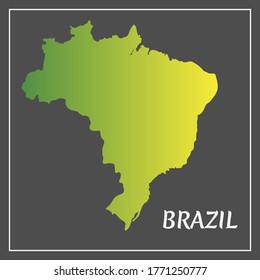 Brazil  isolated vector map silhouette