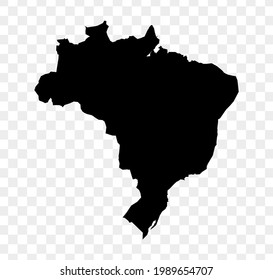 Brazil isolated vector map silhouette
