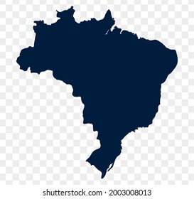 Brazil isolated vector map silhouette

