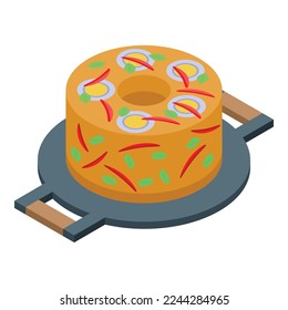 Brazil jelly food icon isometric vector. Brazilian cuisine. Dish meal