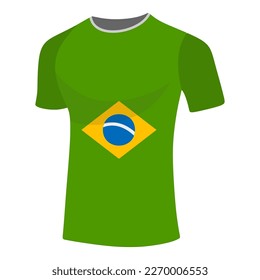 brazil jersy illustration flag national vector