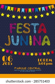 Brazil june party invitation poster