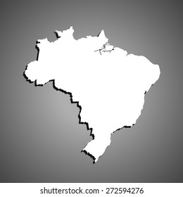 Brazil Map Stock Vector Royalty Free 272594276 Shutterstock