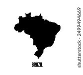 Brazil map. Abstract design, vector illustration	