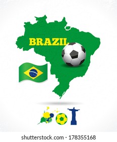 Brazil map background