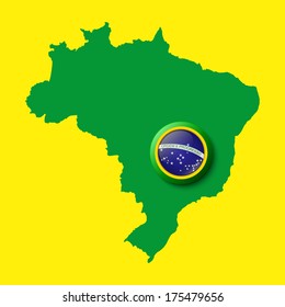 Brazil map. Background for your presentations. Vector illustration