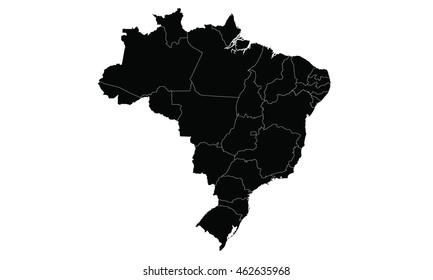 Brazil map black color