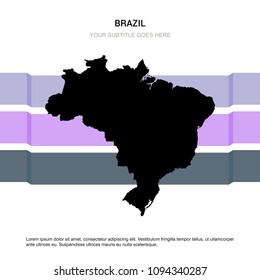 Brazil map with creative design vector 