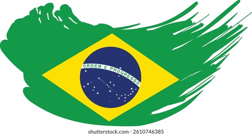 Brazil Map And Flag Design Vector Stock Photo