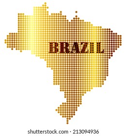Brazil map gold