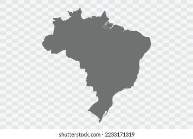 Brasil Mapa el color gris en blanco sin línea de demarcación Fondo Png