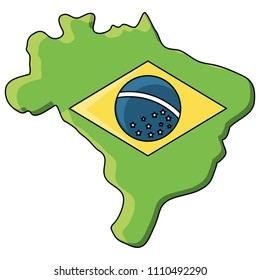 Brazil map icon