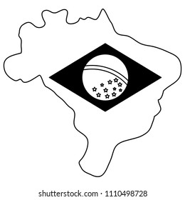 Brazil map icon