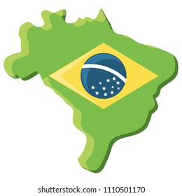 Brazil map icon