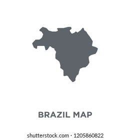 Brazil map icon. Brazil map design concept from  collection. Simple element vector illustration on white background.