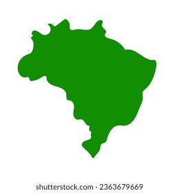Icono de mapa de Brasil. Topografía de Brasil. Vector.