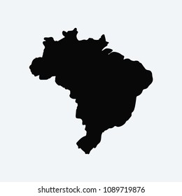 Brazil map icon vector