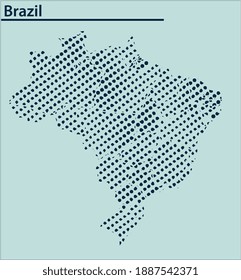 Brazil map illustration vector detailed Brazil map with all states