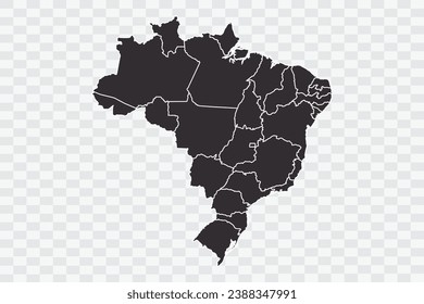 Brazil Map iron Color on White Background quality files Png