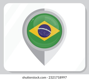 Icono de ubicación de mapa de Brasil