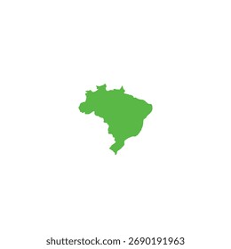 Diseño de Vector plano del icono del logotipo del mapa de Brasil