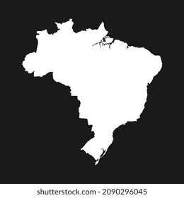 Brazil map on black background