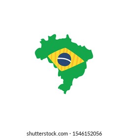 brazil map on white background vector illustration design