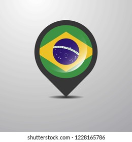 Brazil Map Pin