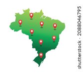 Brazil Map with pin location