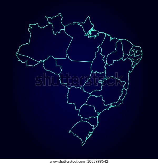 Brazil Map Brazil Region Map Detailed Stock Vector Royalty Free 1083999542 Shutterstock 0671