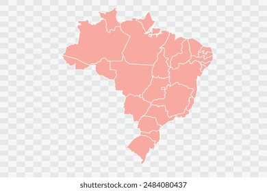 Brasilien Karte Lachs Farbe Hintergrund Qualität Dateien png