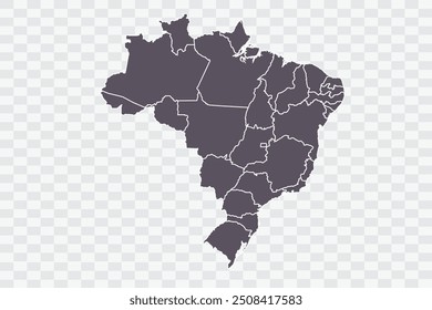 Brazil Map Smoke Color on White Background quality files Png