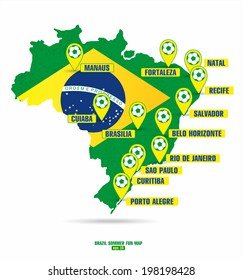 Brazil map of soccer.