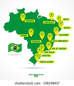 Brazil map of soccer.