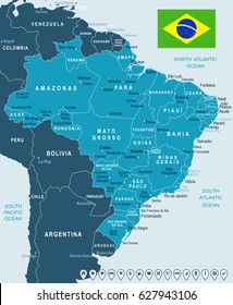 Brazil Map Vector