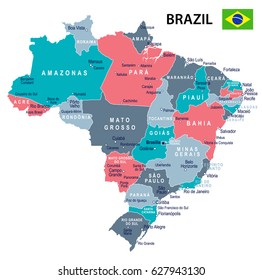 Brazil Map Vector