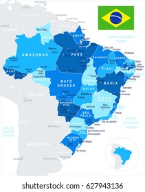 Brazil Map Vector