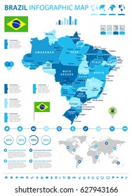 Brazil Map Vector