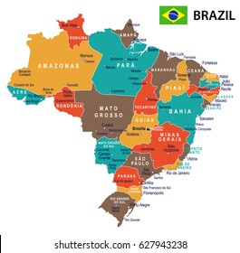 Brazil Map Vector