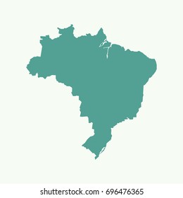 Brazil map vector illustration