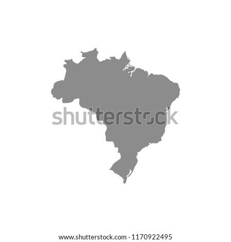 Brazil map vector. Vector illustration