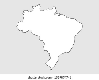 Brazil Map Vector illustration eps 10