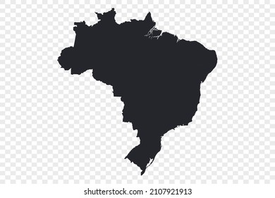 Brazil map vector, Not isolated on transparent background