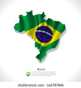 Brazil Map Flag Images Stock Photos Vectors Shutterstock